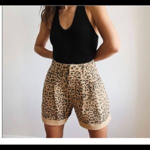 Free People Dogtown Cheetah Animal Print High-Waisted Cut-Off Shorts Size 31